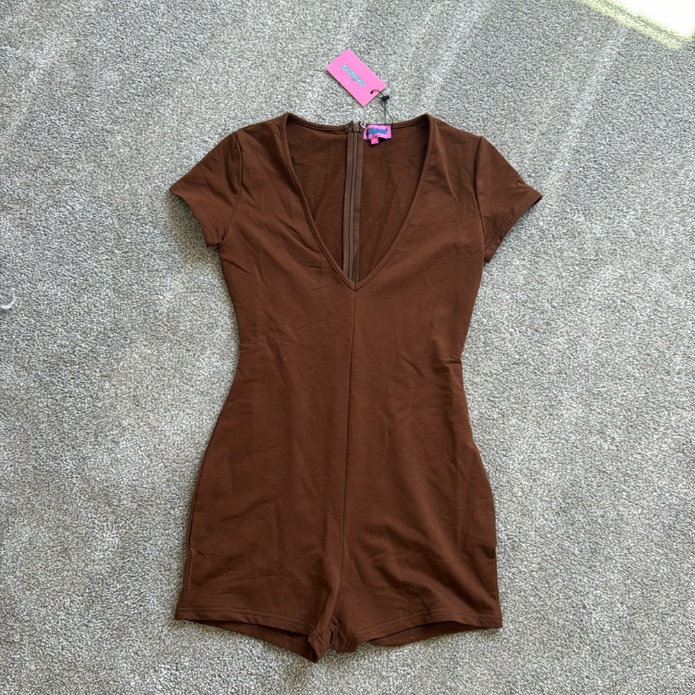 Brown Romper Edikted